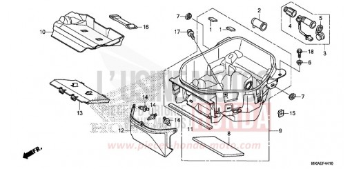 COMPARTIMENT A BAGAGES NC750DG de 2016
